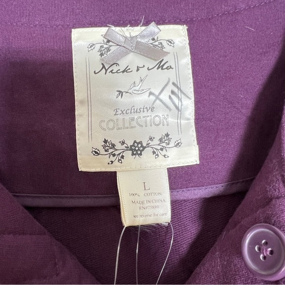 Nick & Mo Exclusive Collection Purple Long Sleeve Top Size L - Picture 3 of 7